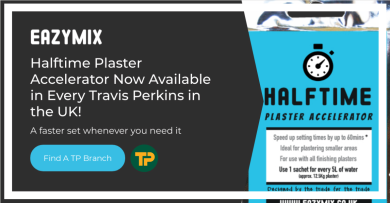 Halftime Plaster Accelerator – Available In Travis Perkins Across The UK!!!